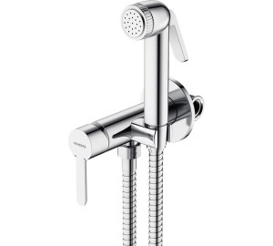 Sanitary shower mixer set with support Chromed Oslo